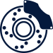 Icon of the braking system.
