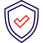 Icon of a shield with a checkmark inside.